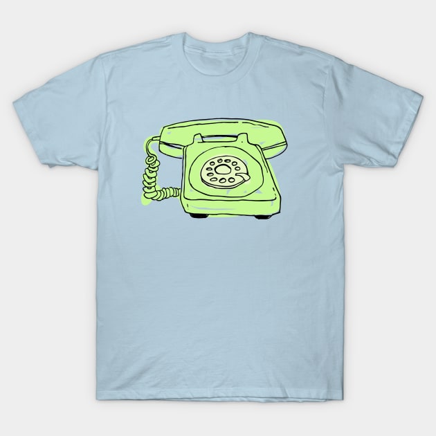 Sketchy Old Retro Rotary Phone T-Shirt by callingtomorrow